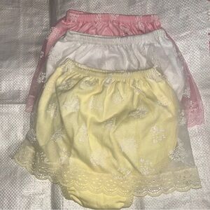 Kids Lace Trim Underwear Set - Pink, White, Yellow vintage slip size 6